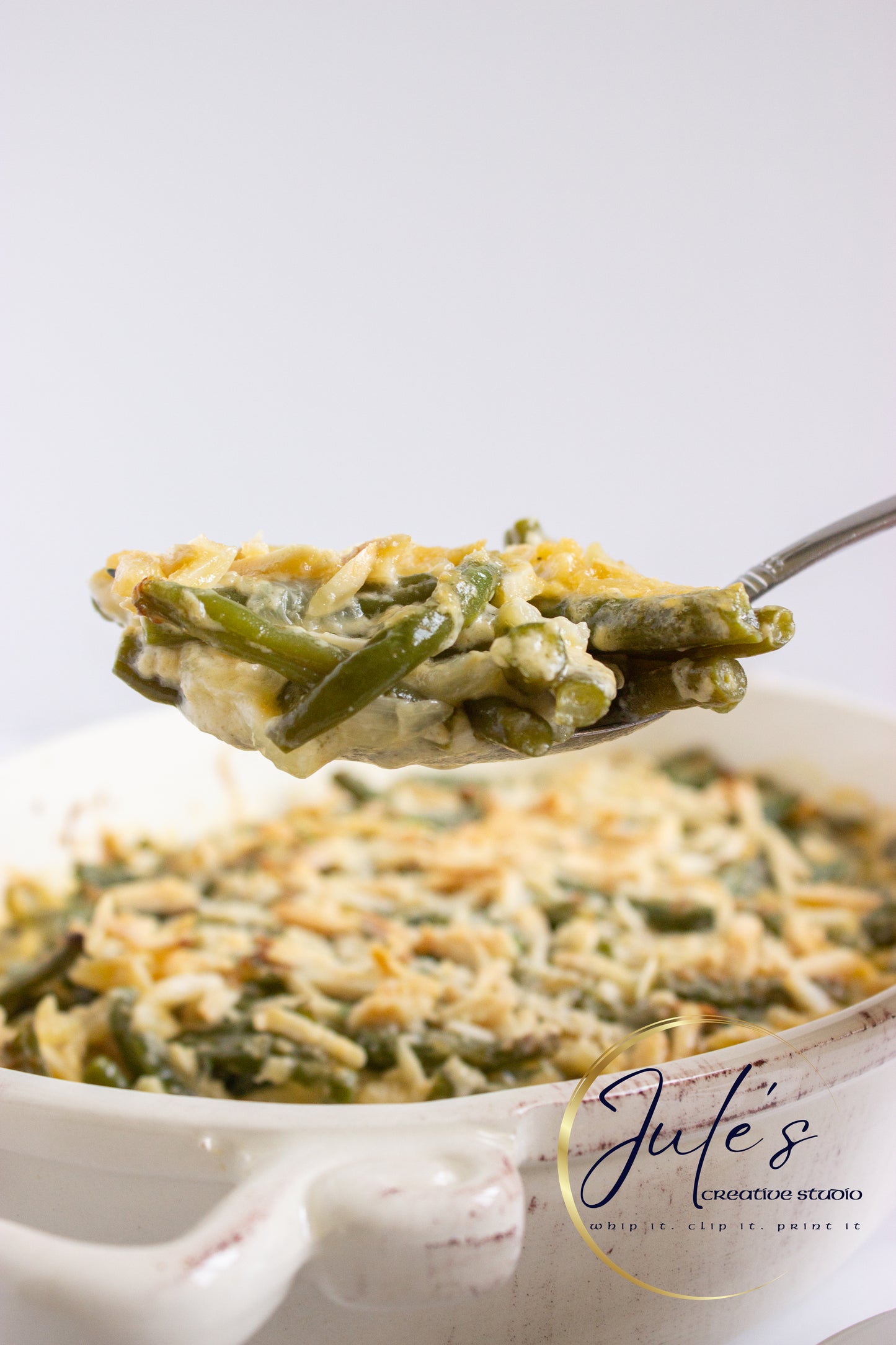 Almond Parmesan Green Bean Casserole