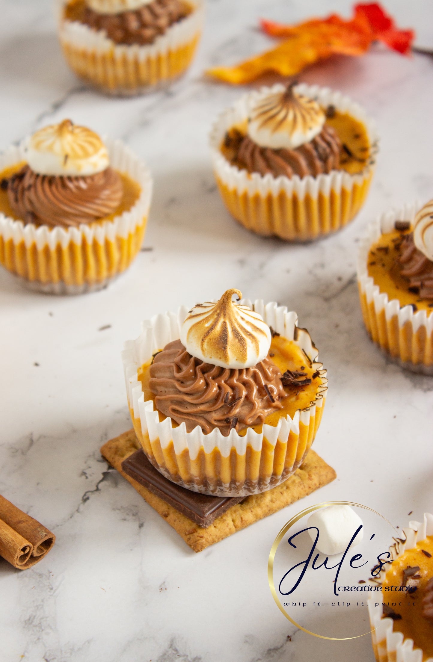 Pumpkin S’more Mini Cheesecakes (Set 1)