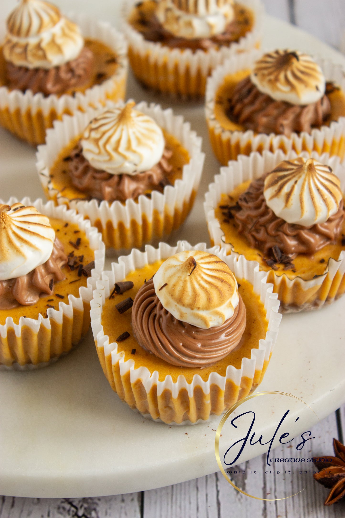 Pumpkin S’more Mini Cheesecakes (Set 2)