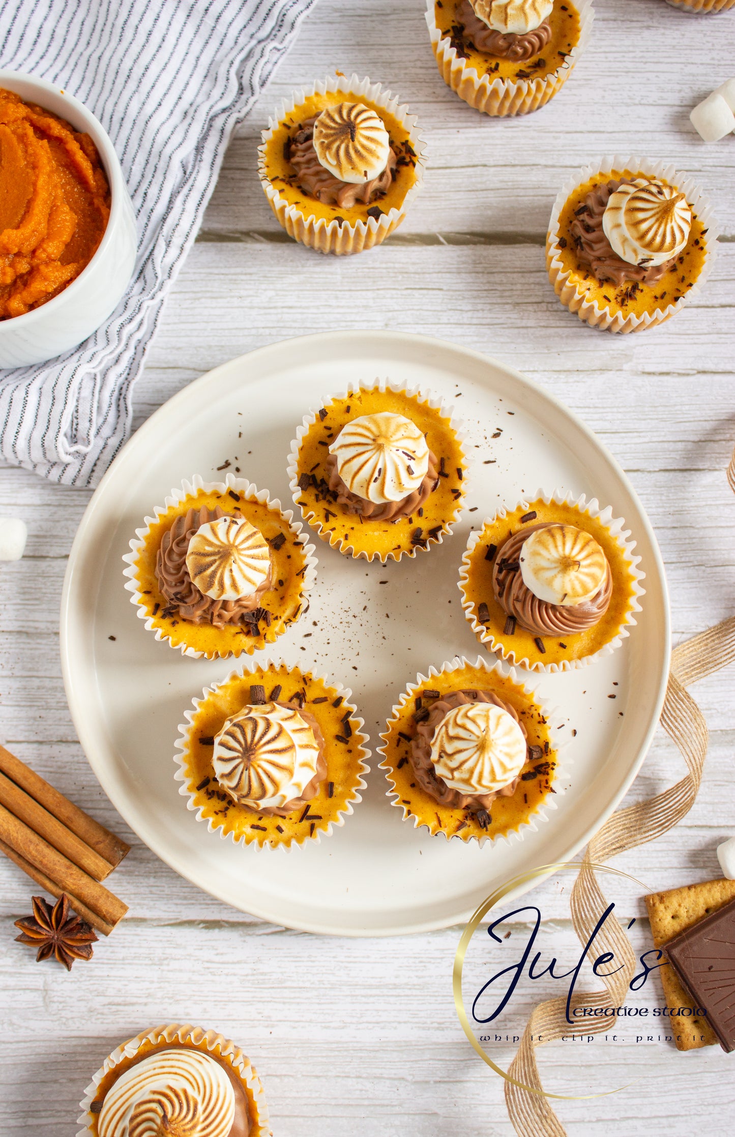 Pumpkin S’more Mini Cheesecakes (Set 3)