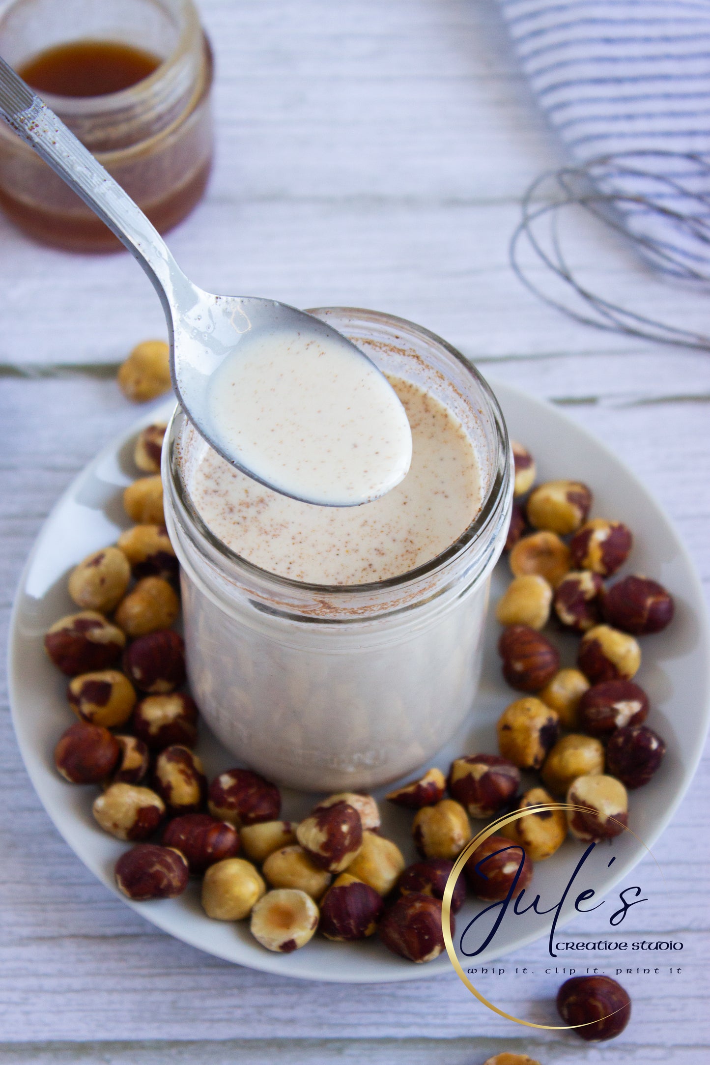 Hazelnut Coffee Creamer with Homemade Hazelnut Syrup (Set 2)