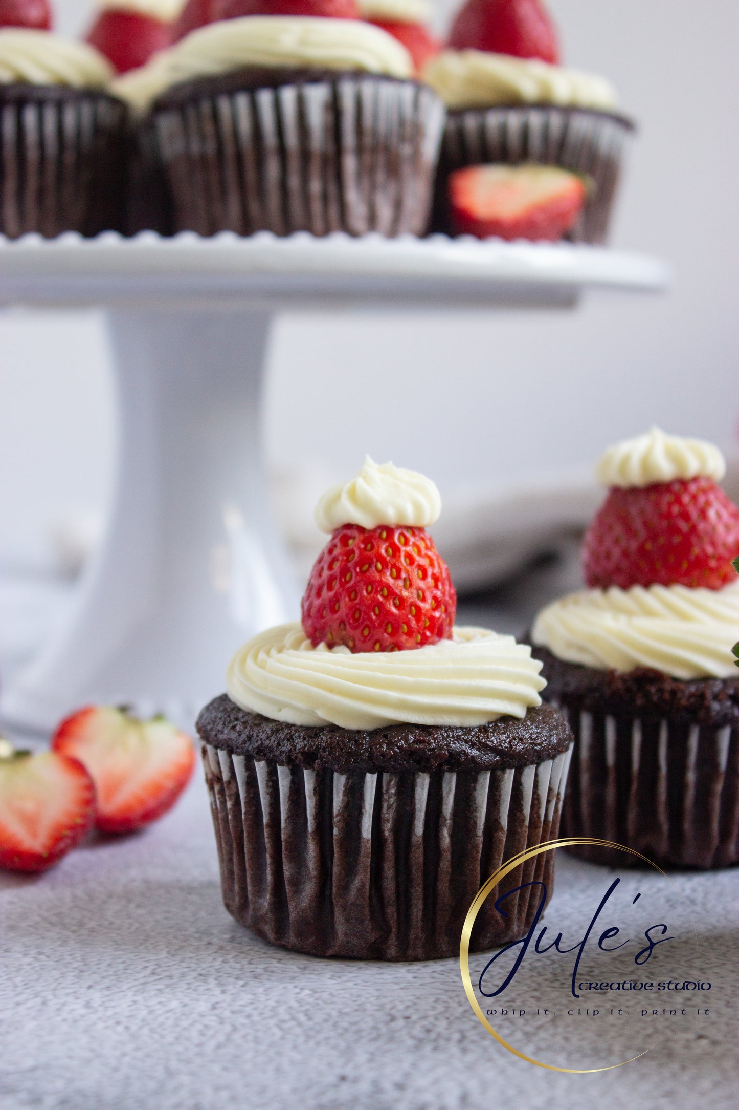 Santa Hat Cupcakes (Set 6)