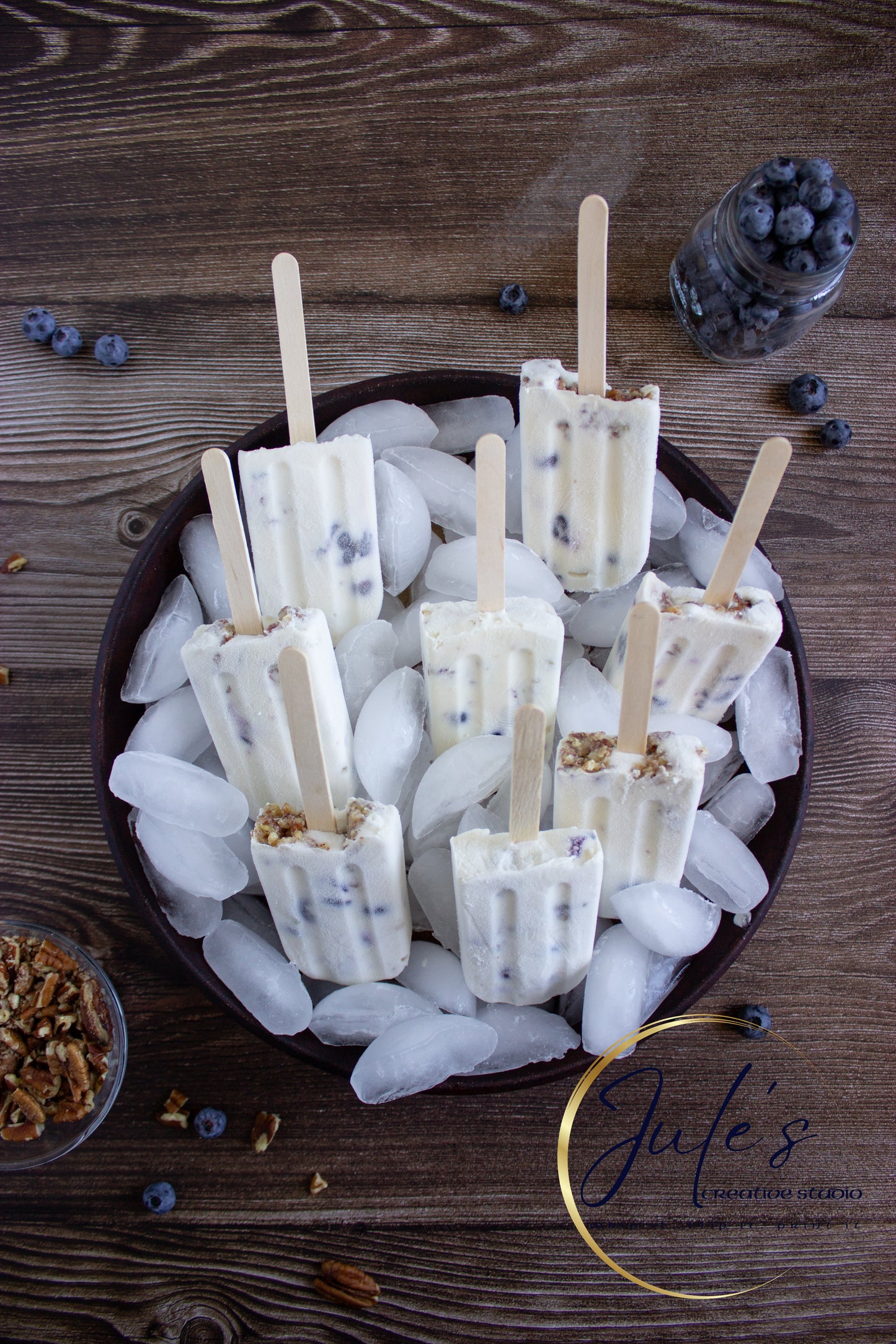Blueberry Cheesecake Popsicles (Set 4)