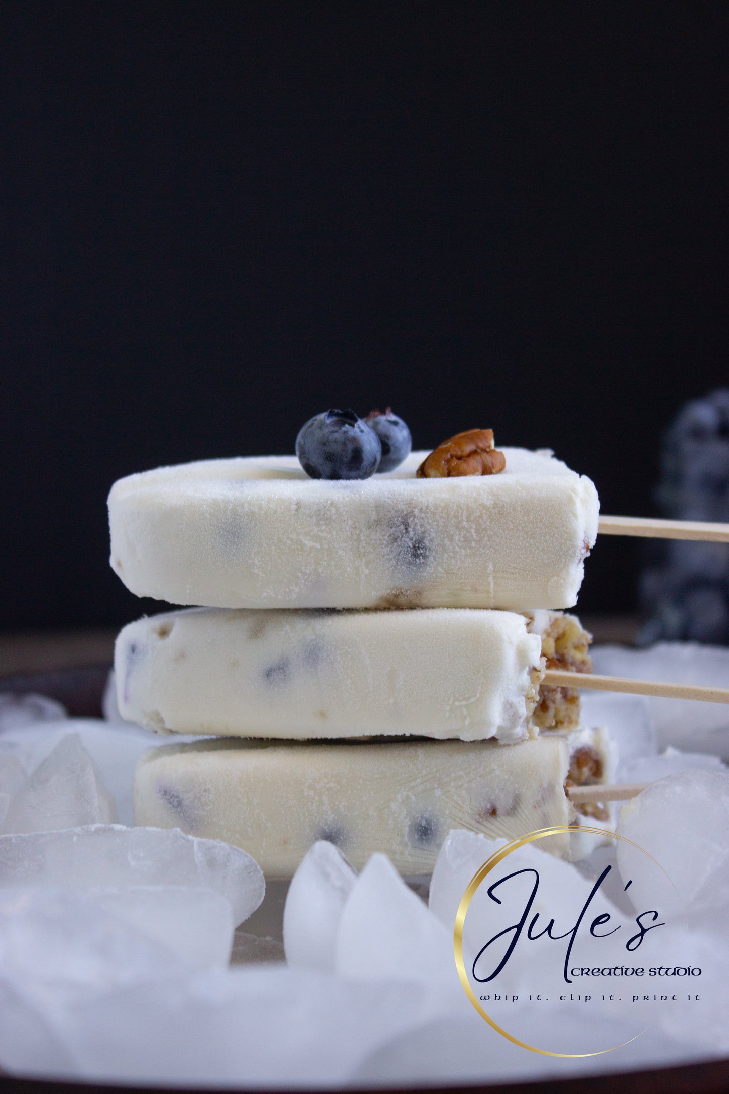Blueberry Cheesecake Popsicles (Set 4)