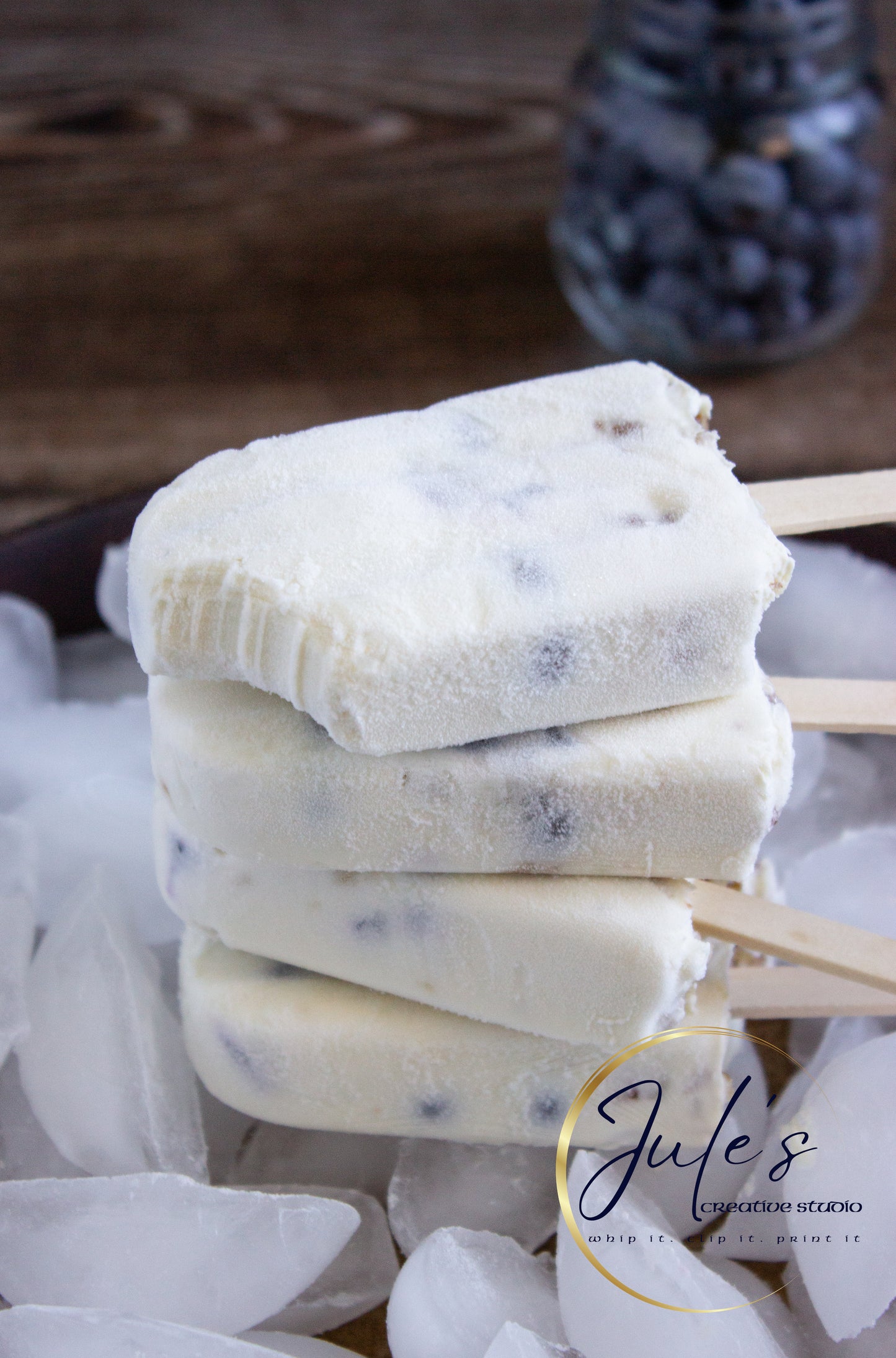 Blueberry Cheesecake Popsicles (Set 4)