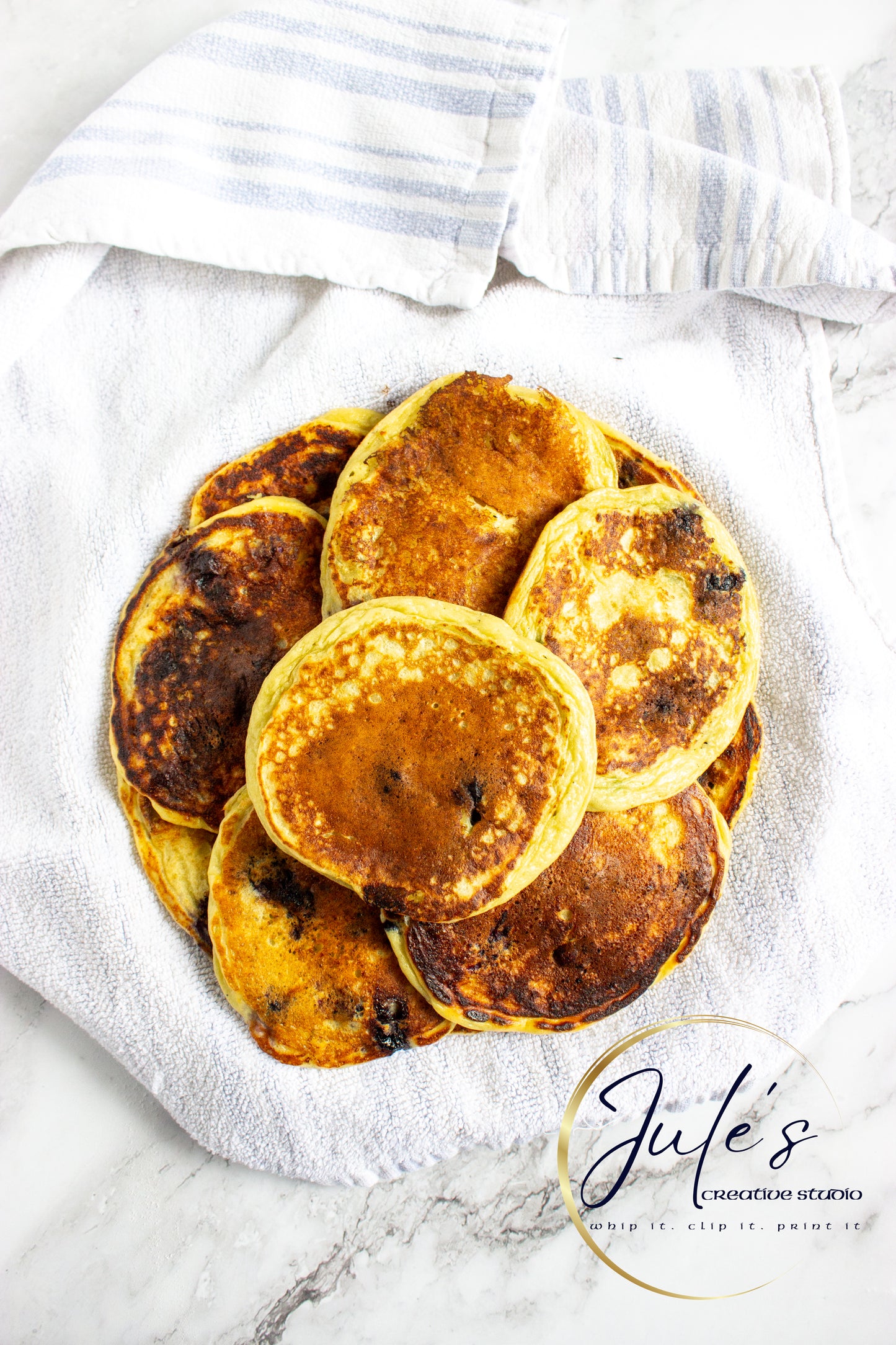Cottage Cheese Blueberry Pancakes (Set 6)