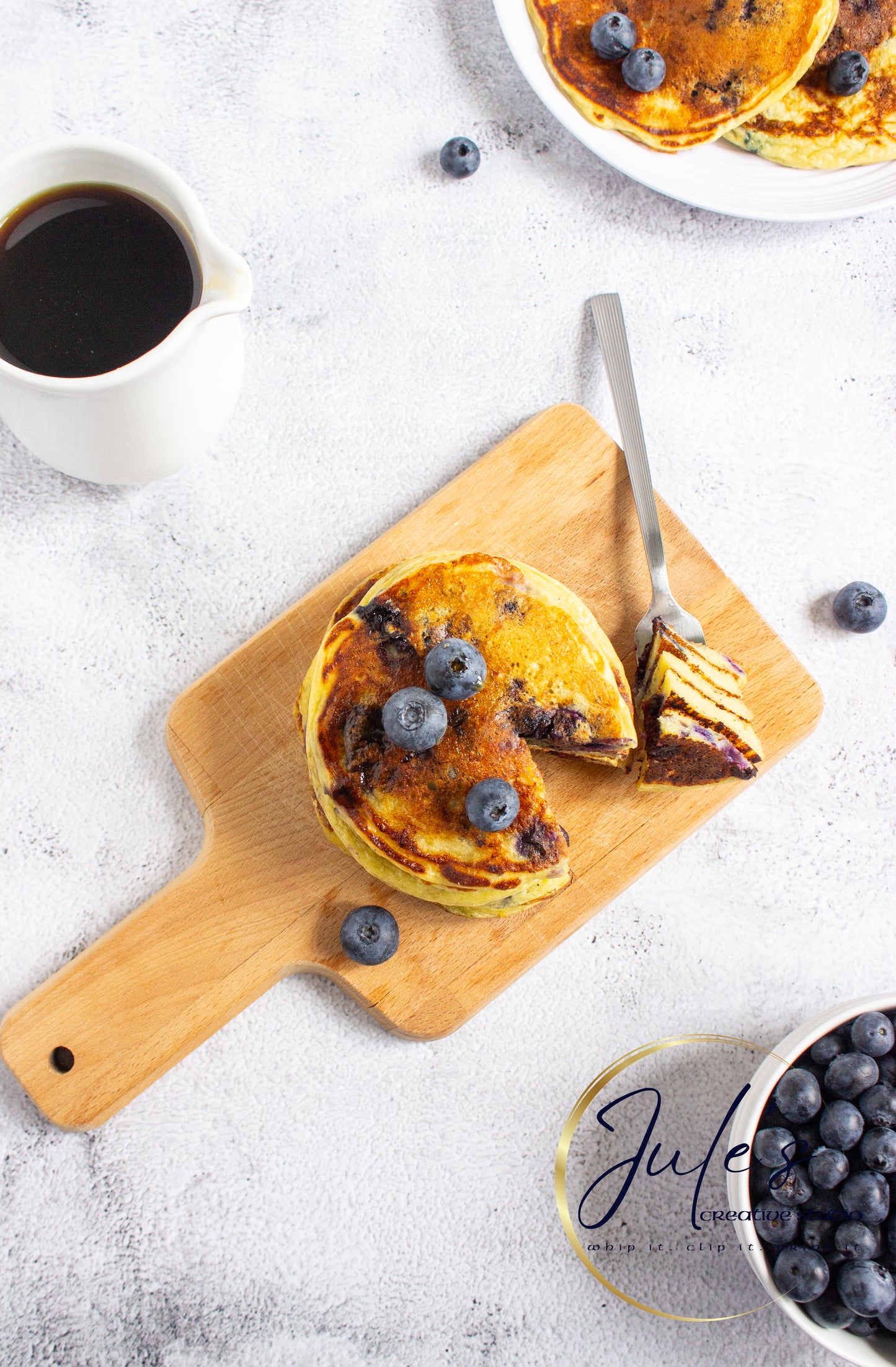 Cottage Cheese Blueberry Pancakes (Set 4)