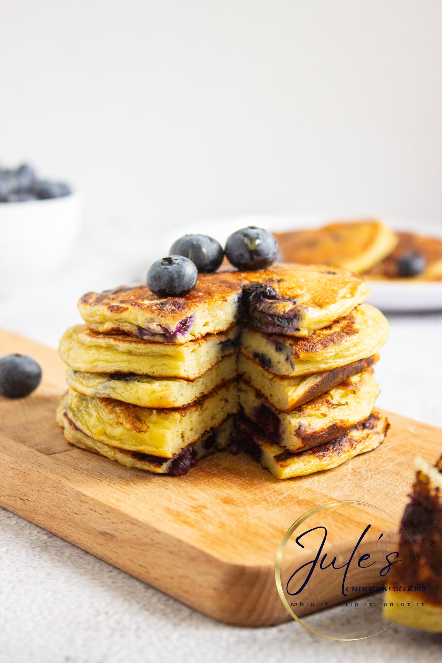 Cottage Cheese Blueberry Pancakes (Set 4)