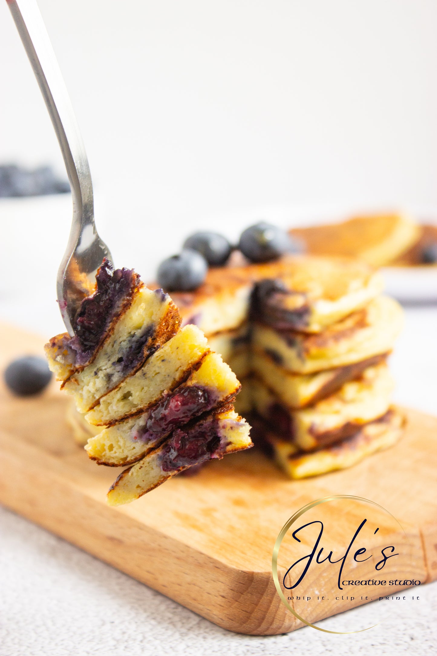 Cottage Cheese Blueberry Pancakes (Set 4)