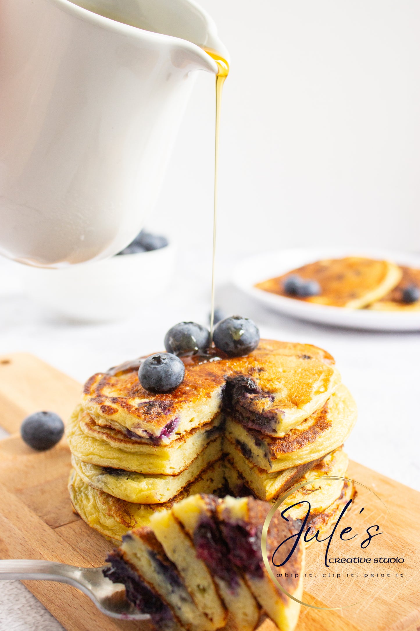 Cottage Cheese Blueberry Pancakes (Set 4)