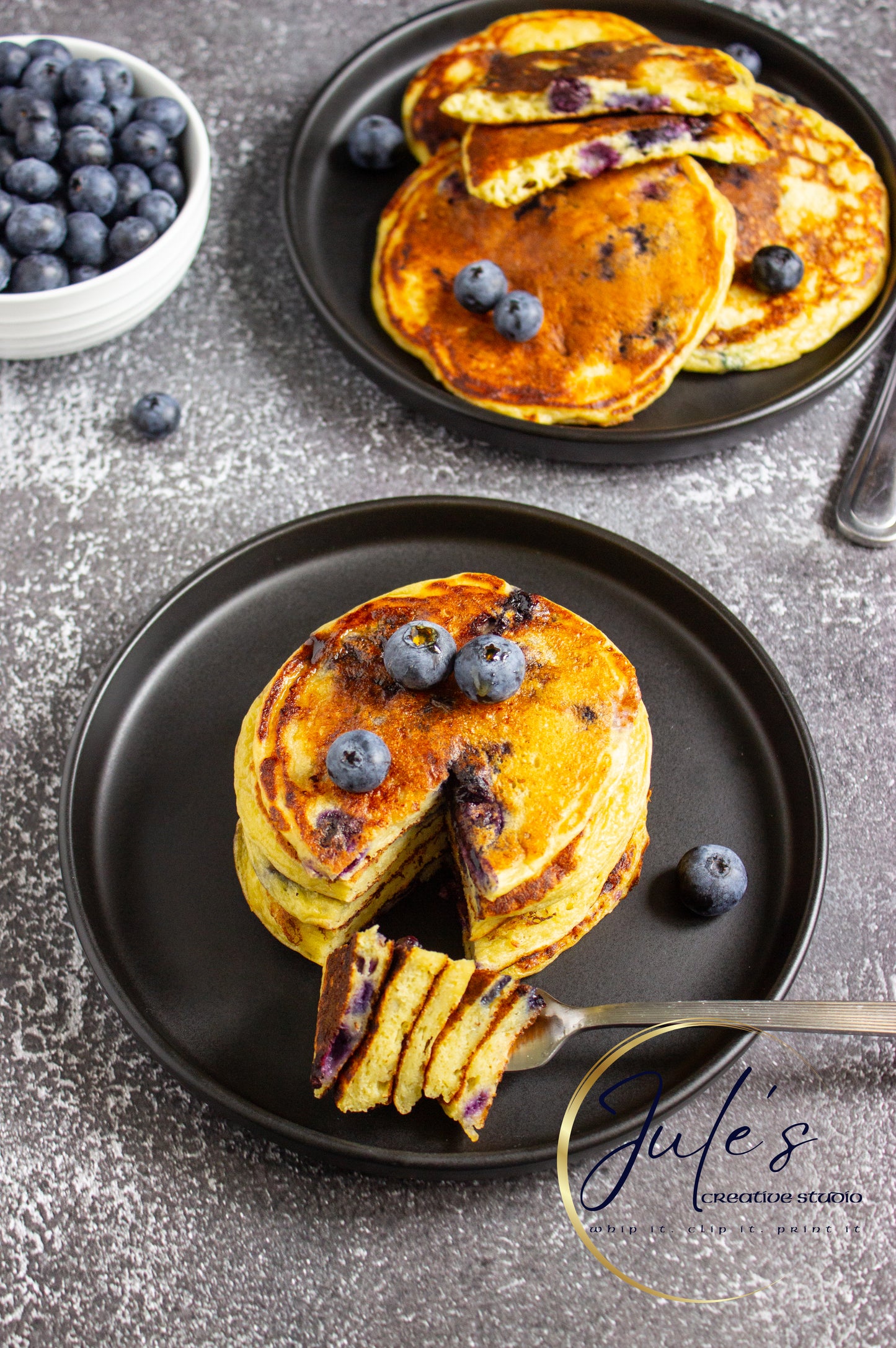 Cottage Cheese Blueberry Pancakes (Set 5)