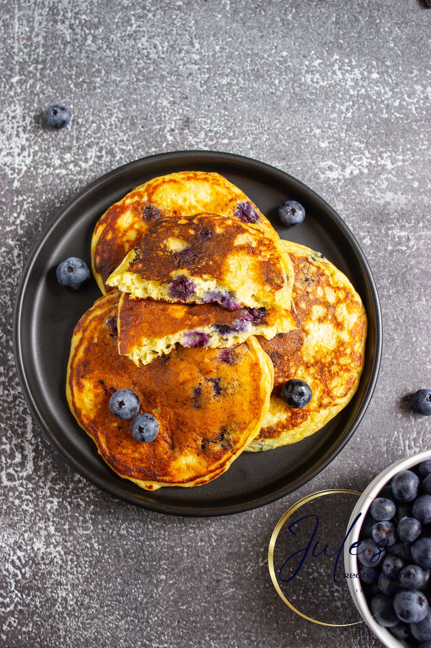 Cottage Cheese Blueberry Pancakes (Set 5)