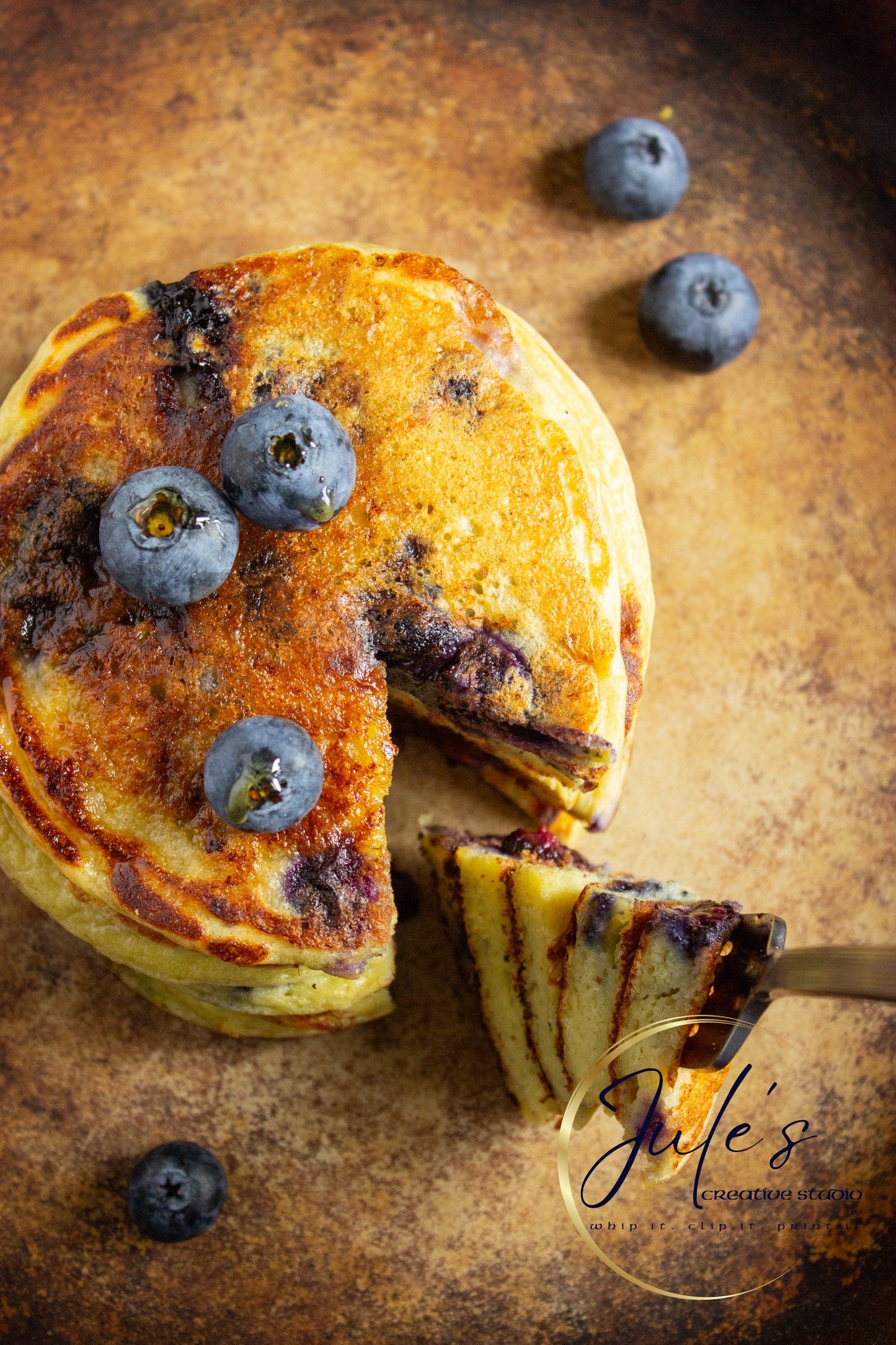 Cottage Cheese Blueberry Pancakes (Set 6)