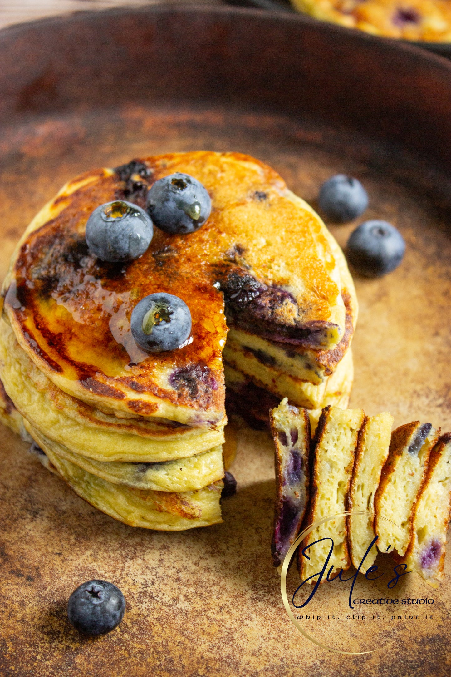 Cottage Cheese Blueberry Pancakes (Set 6)