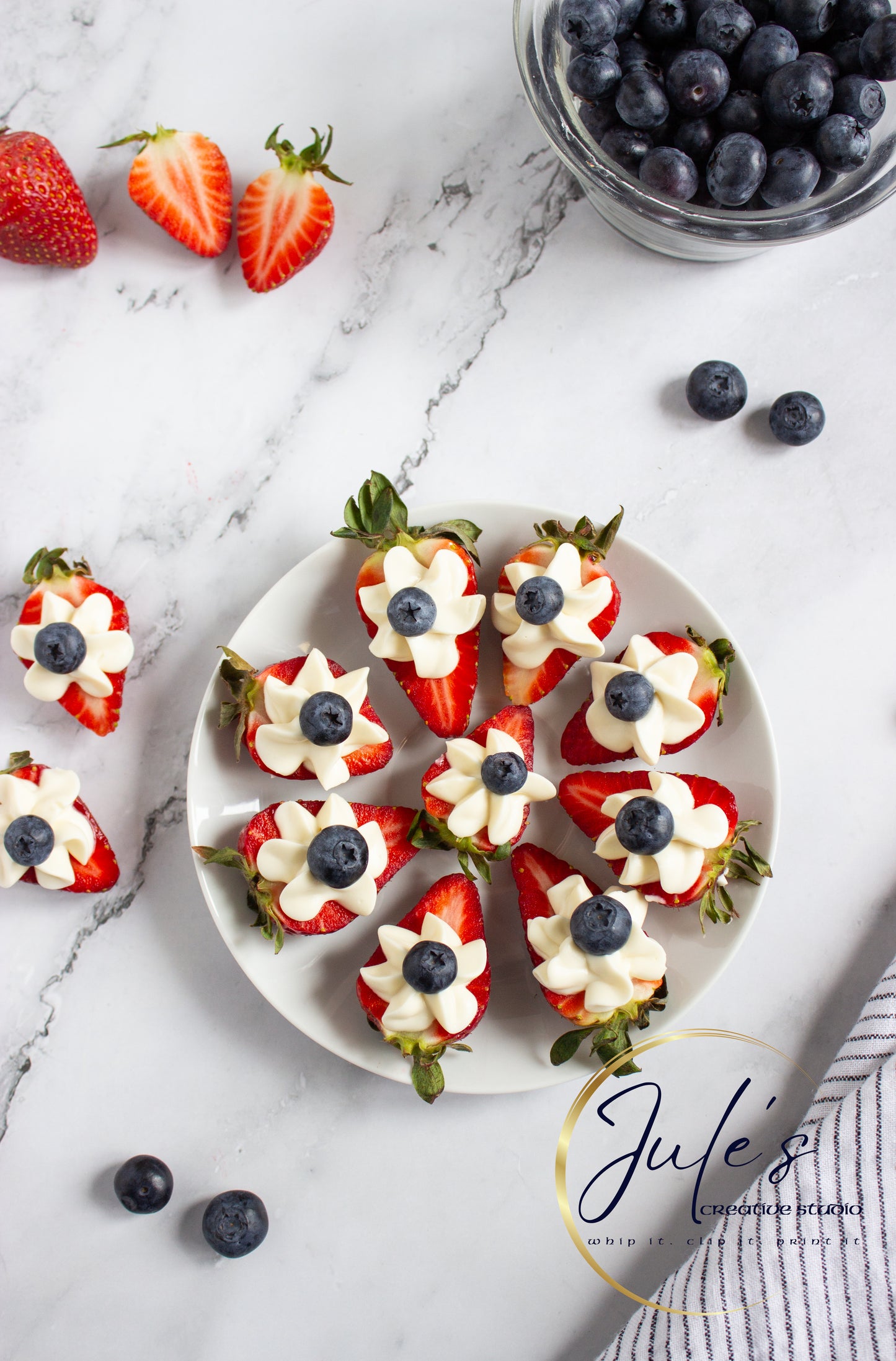 Patriotic Strawberries (Exclusive recipe)