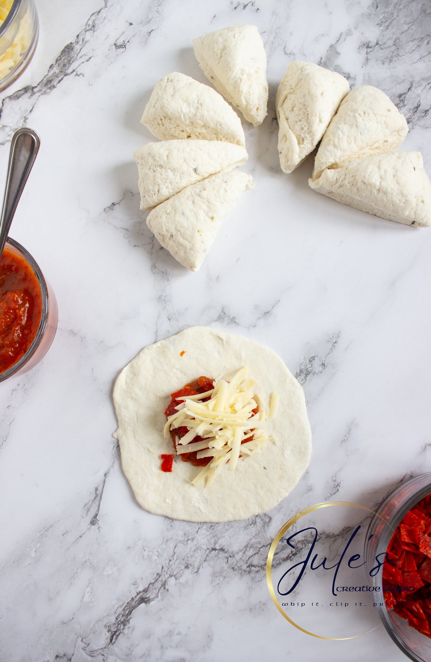 Pizza Stuffed Bagel Bombs (Set 5)