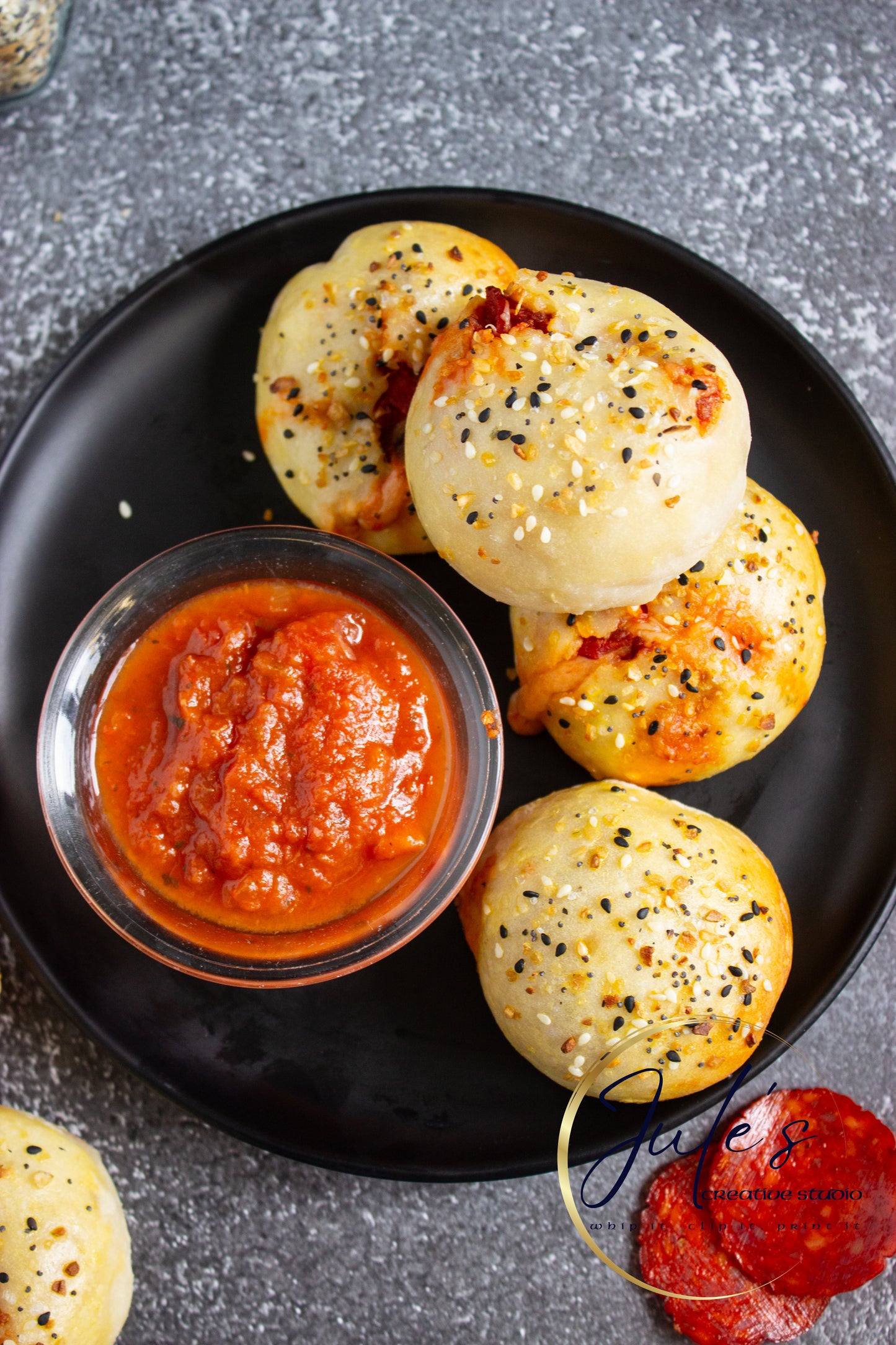 Pizza Stuffed Bagel Bombs (Set 5)