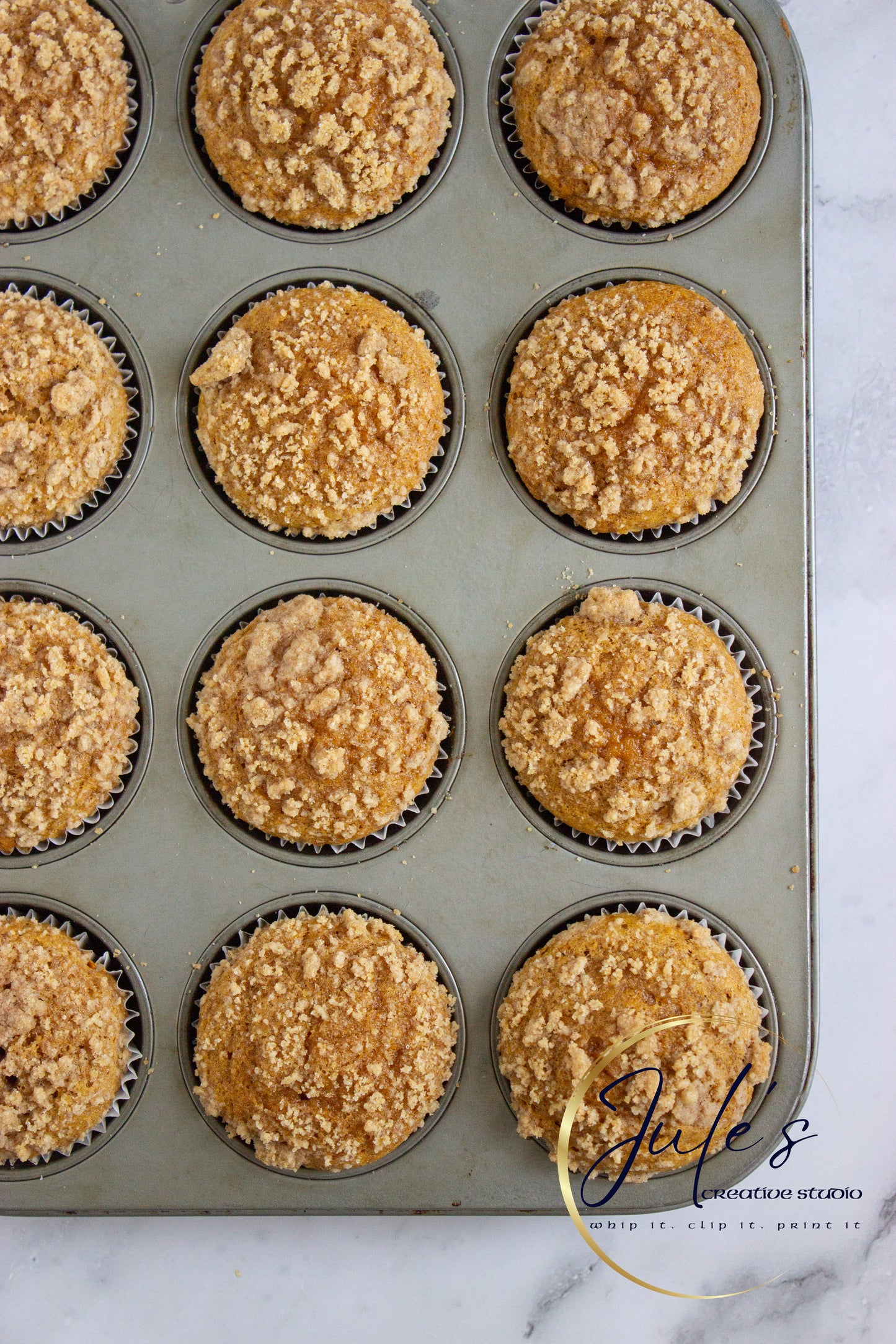 Cream Cheese Pumpkin Streusel Muffins (Set 5)