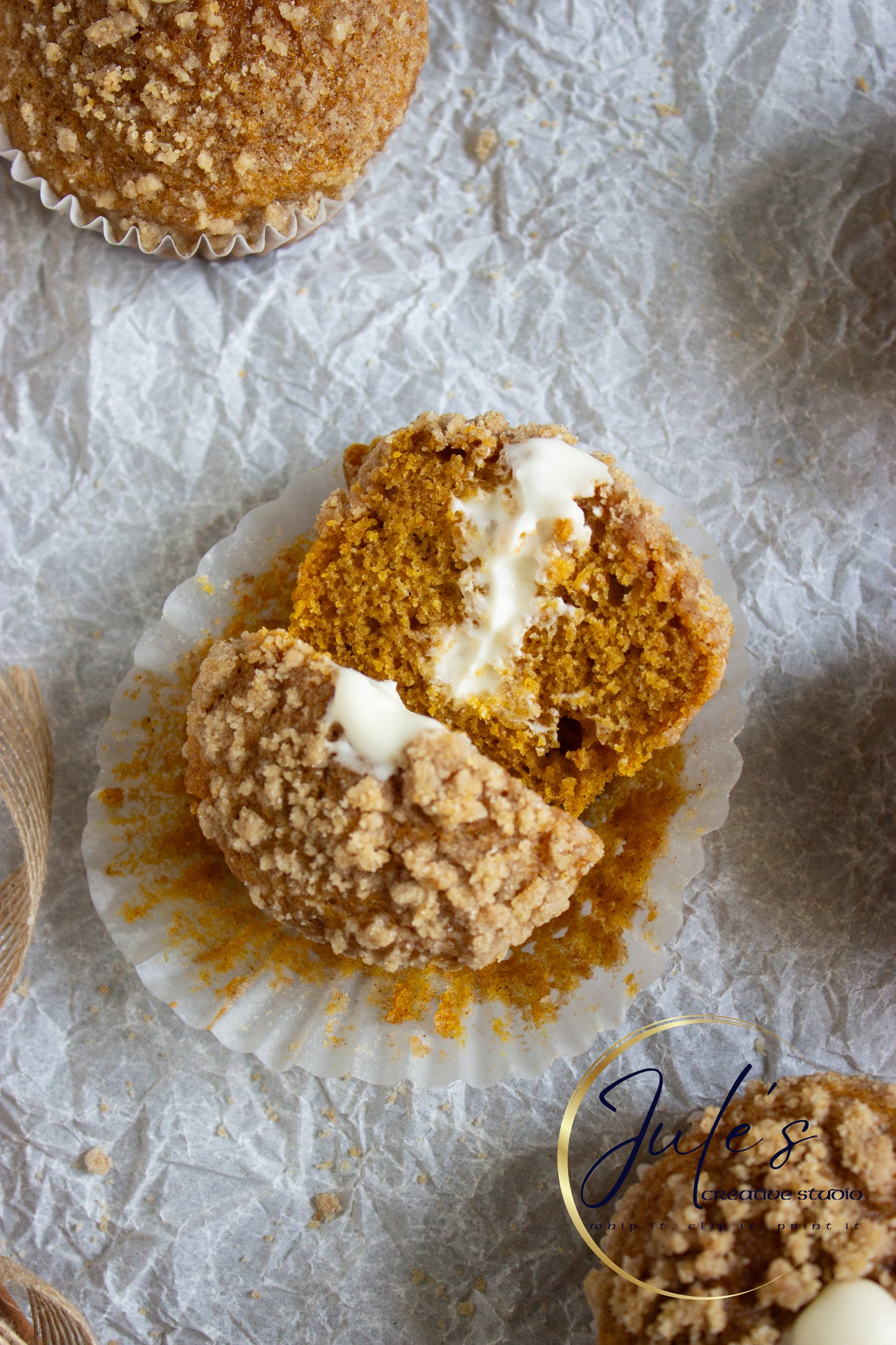 Cream Cheese Pumpkin Streusel Muffins (Set 5)