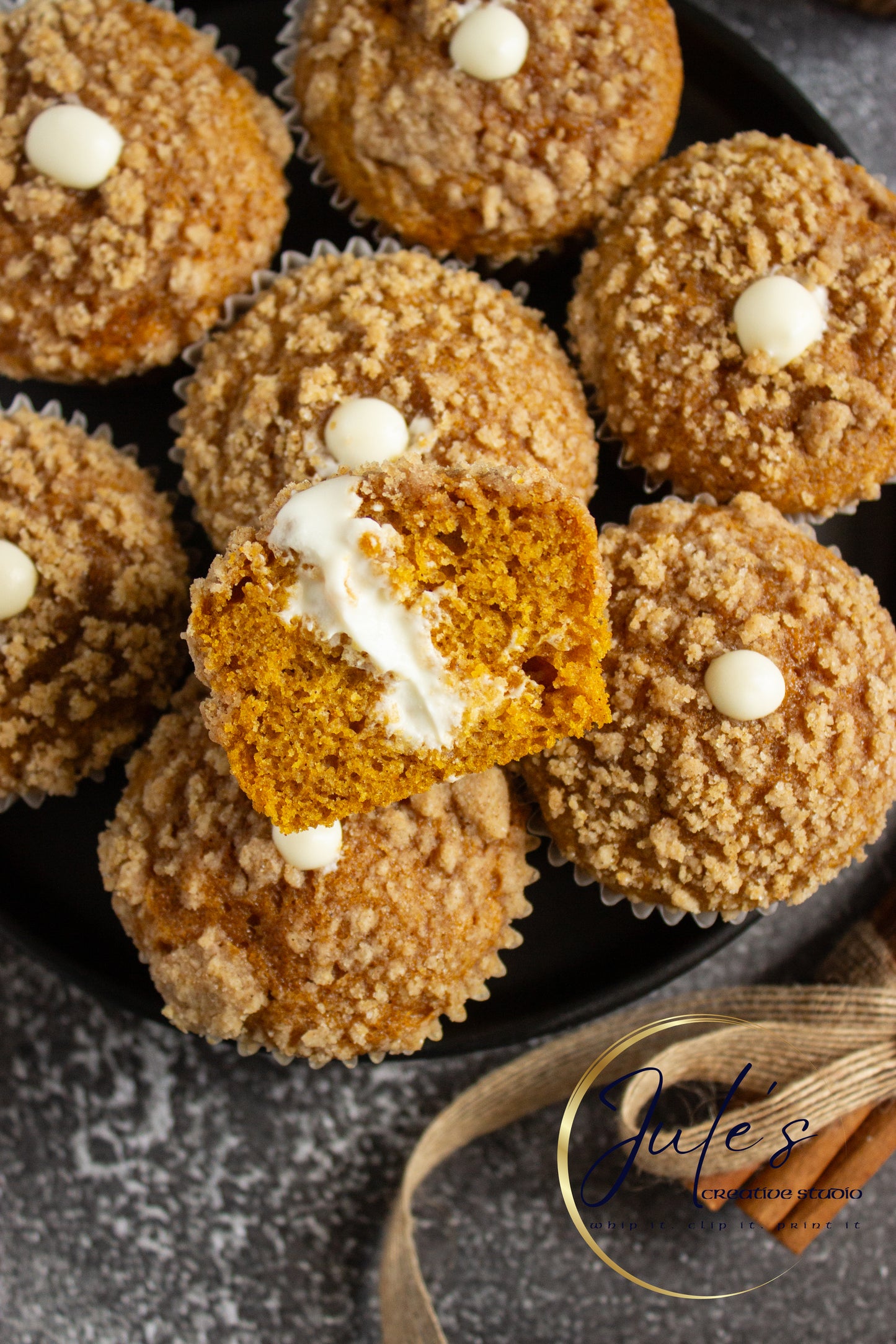 Cream Cheese Pumpkin Streusel Muffins (Set 5)