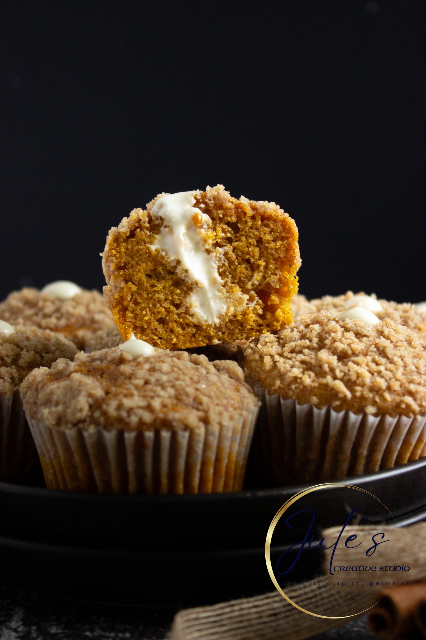 Cream Cheese Pumpkin Streusel Muffins (Set 5)