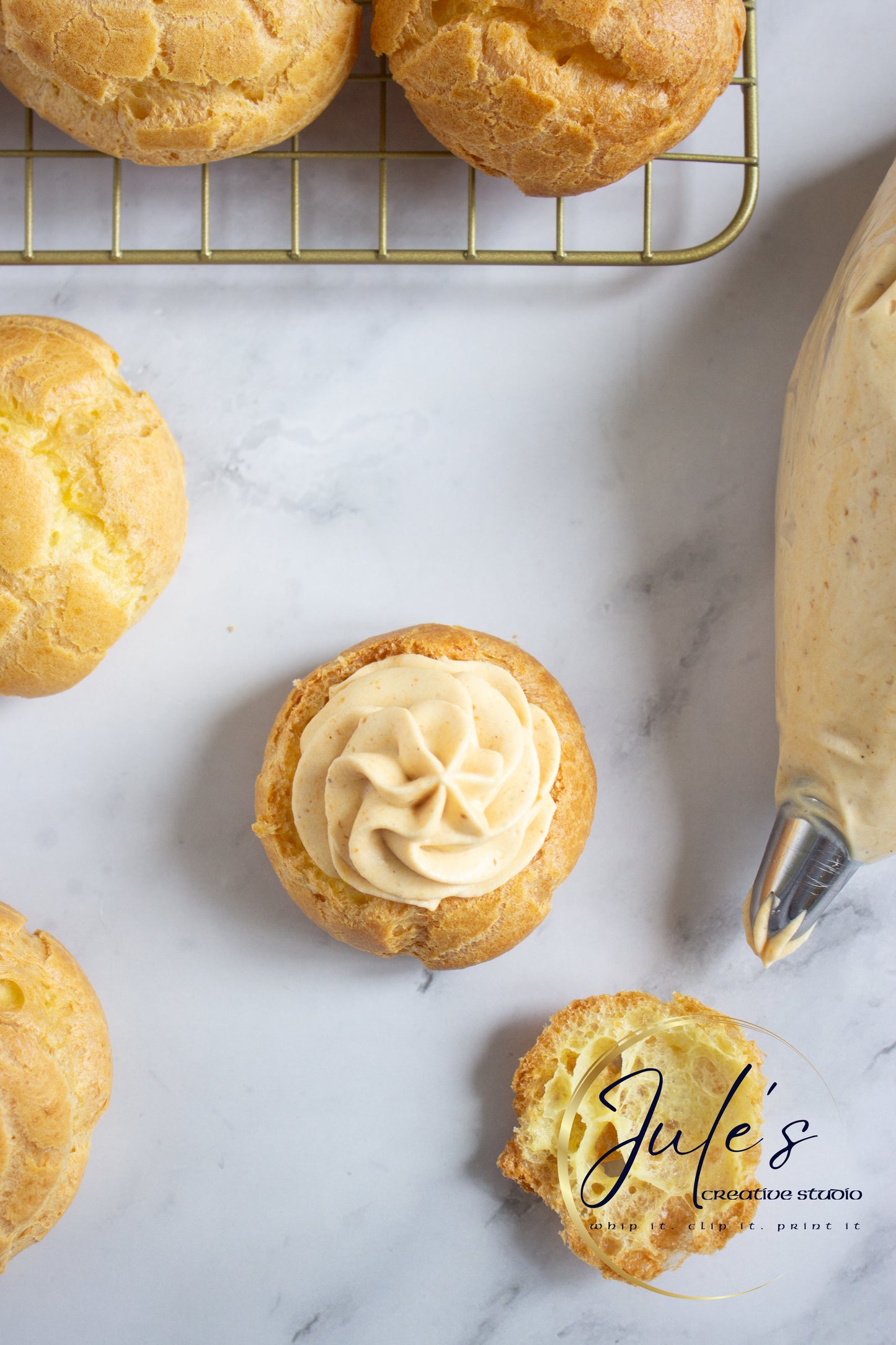Pumpkin Cream Puffs (Set 1)
