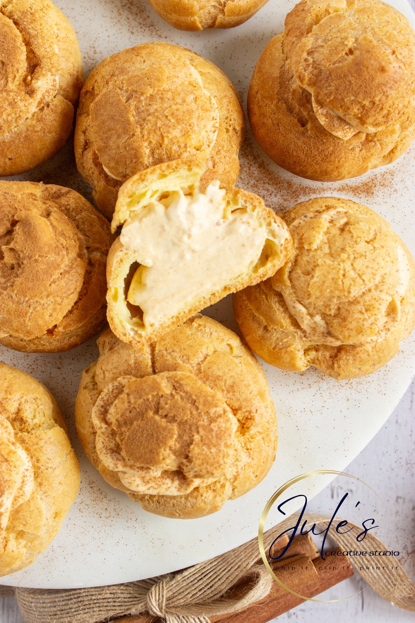 Pumpkin Cream Puffs (Set 2)