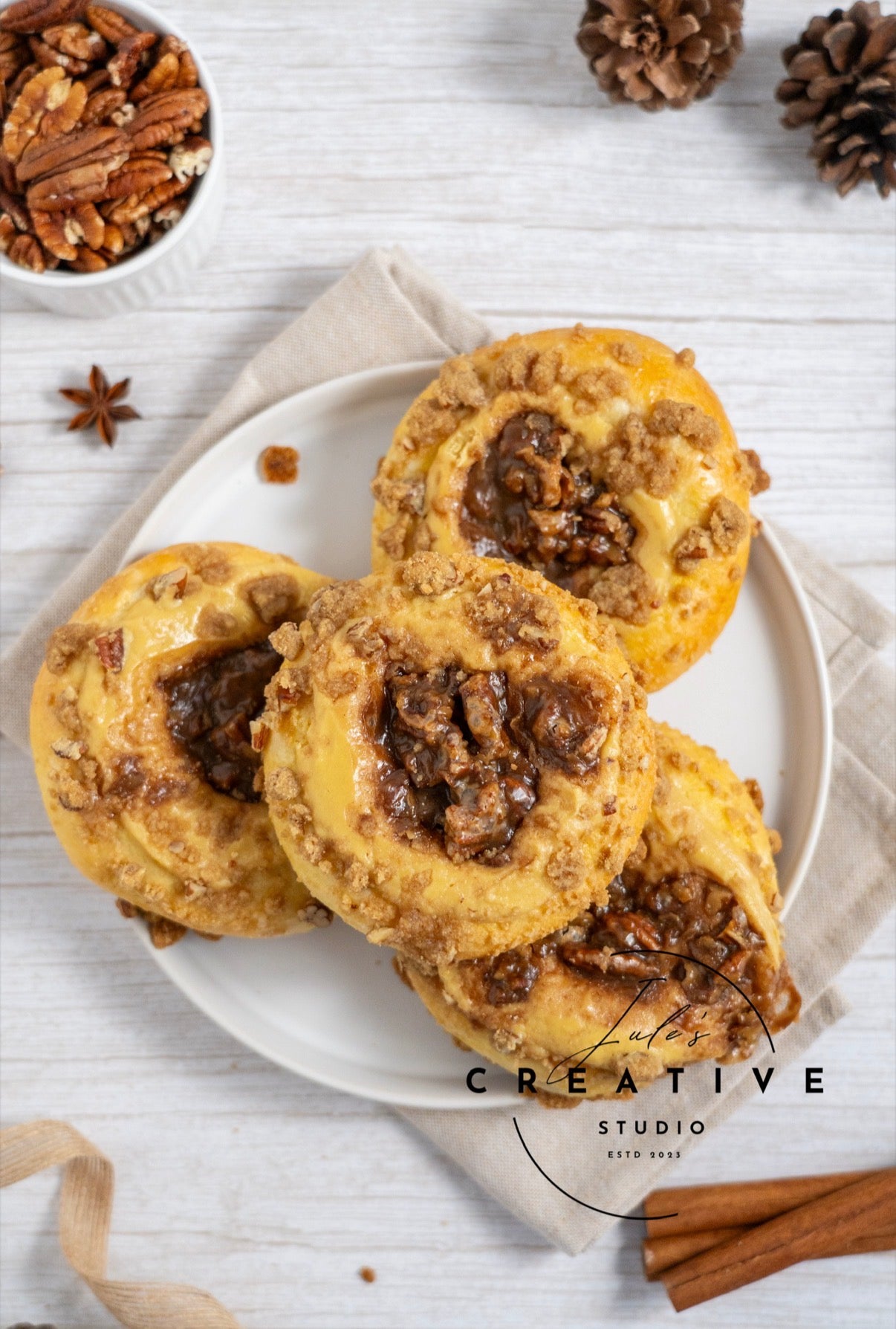 Pecan Pie Cream Cheese Brioche Buns (Set 2)