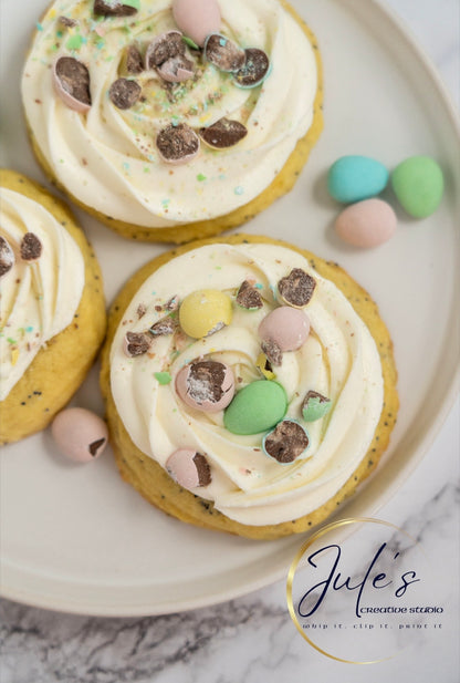Lemon Poppy Seed Cookies with Cream Cheese Frosting (Exclusive recipe)