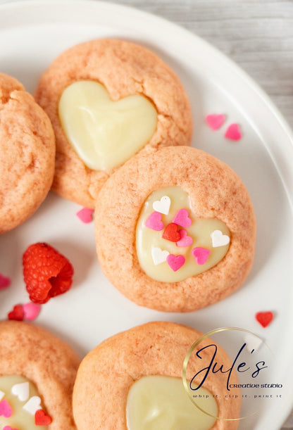 White Chocolate Raspberry Thumbprint Cookies (Set 2)