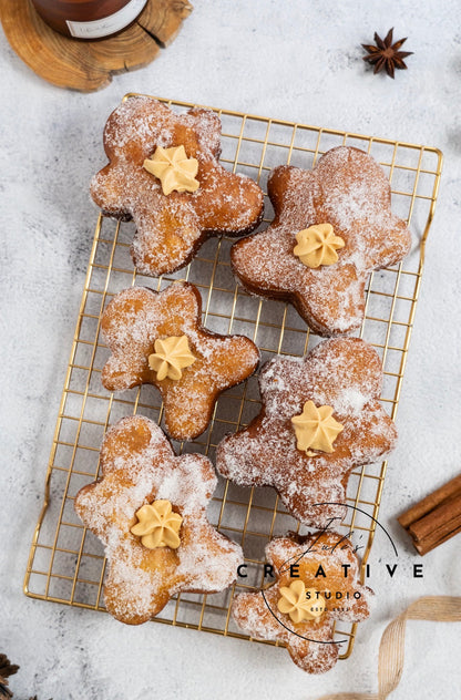 Gingerbread Donuts with Whipped Caramel