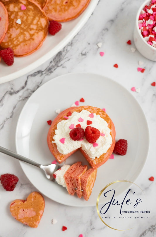 Raspberry Valentine’s Pancakes (Set 1)