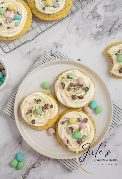 Lemon Poppy Seed Cookies with Cream Cheese Frosting (Exclusive recipe)