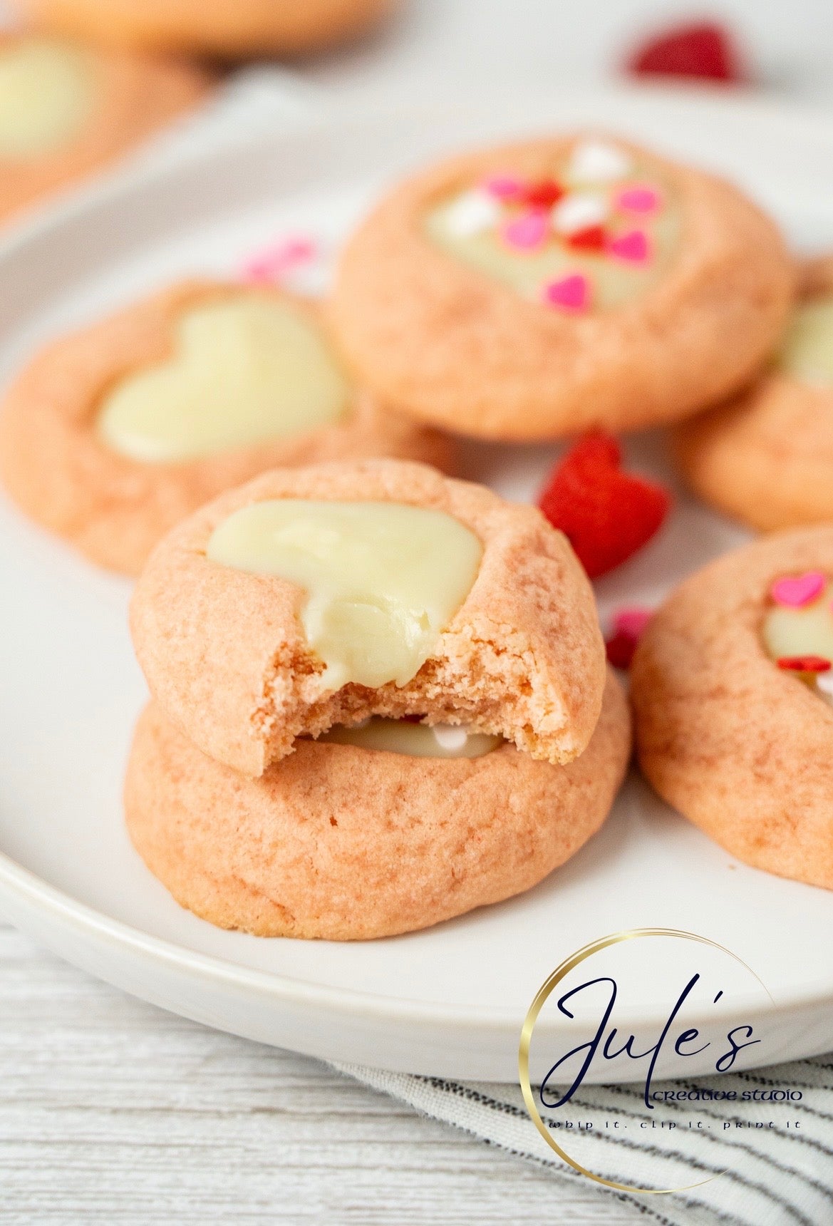 White Chocolate Raspberry Thumbprint Cookies (Set 2)