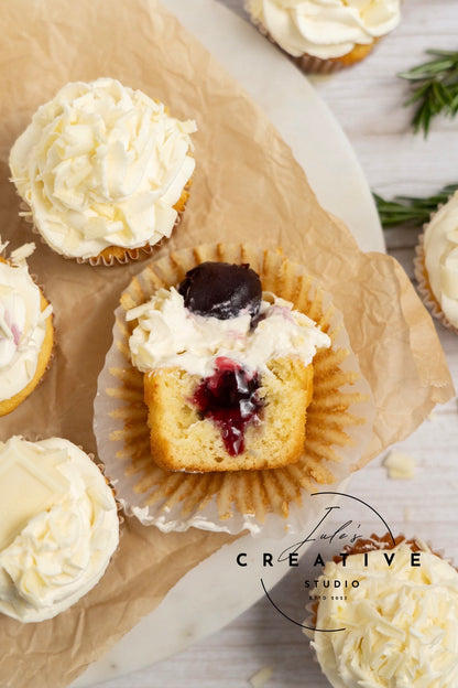White Chocolate Cherry Cupcakes (Set 1)