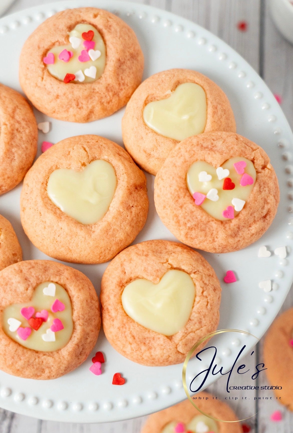 White Chocolate Raspberry Thumbprint Cookies (Set 3)