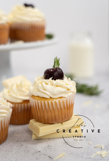 White Chocolate Cherry Cupcakes (Set 2)