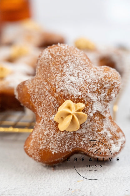 Gingerbread Donuts with Whipped Caramel