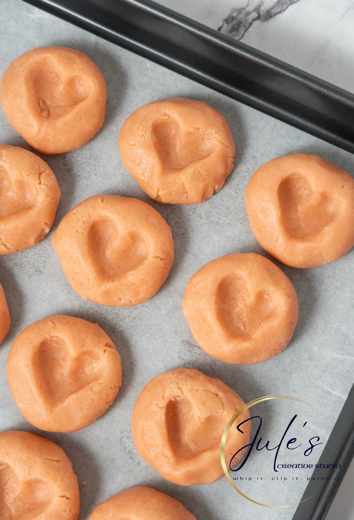 White Chocolate Raspberry Thumbprint cookies (Set 1)