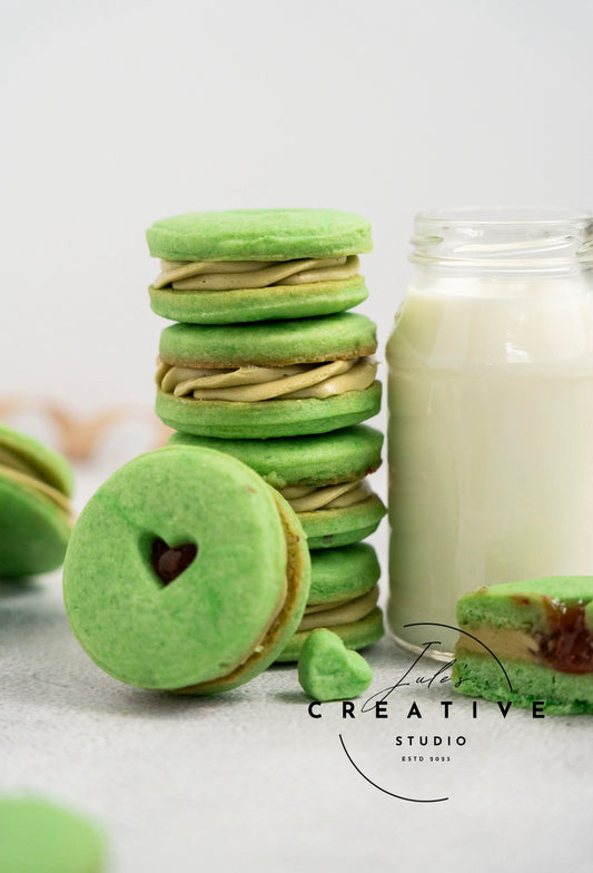 Grinch Themed Pistachio Cookies (Set 2)