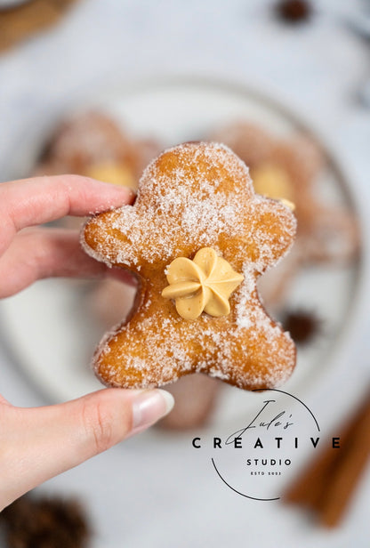 Gingerbread Donuts with Whipped Caramel