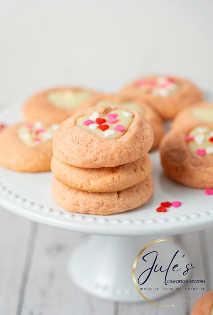 White Chocolate Raspberry Thumbprint Cookies (Set 3)