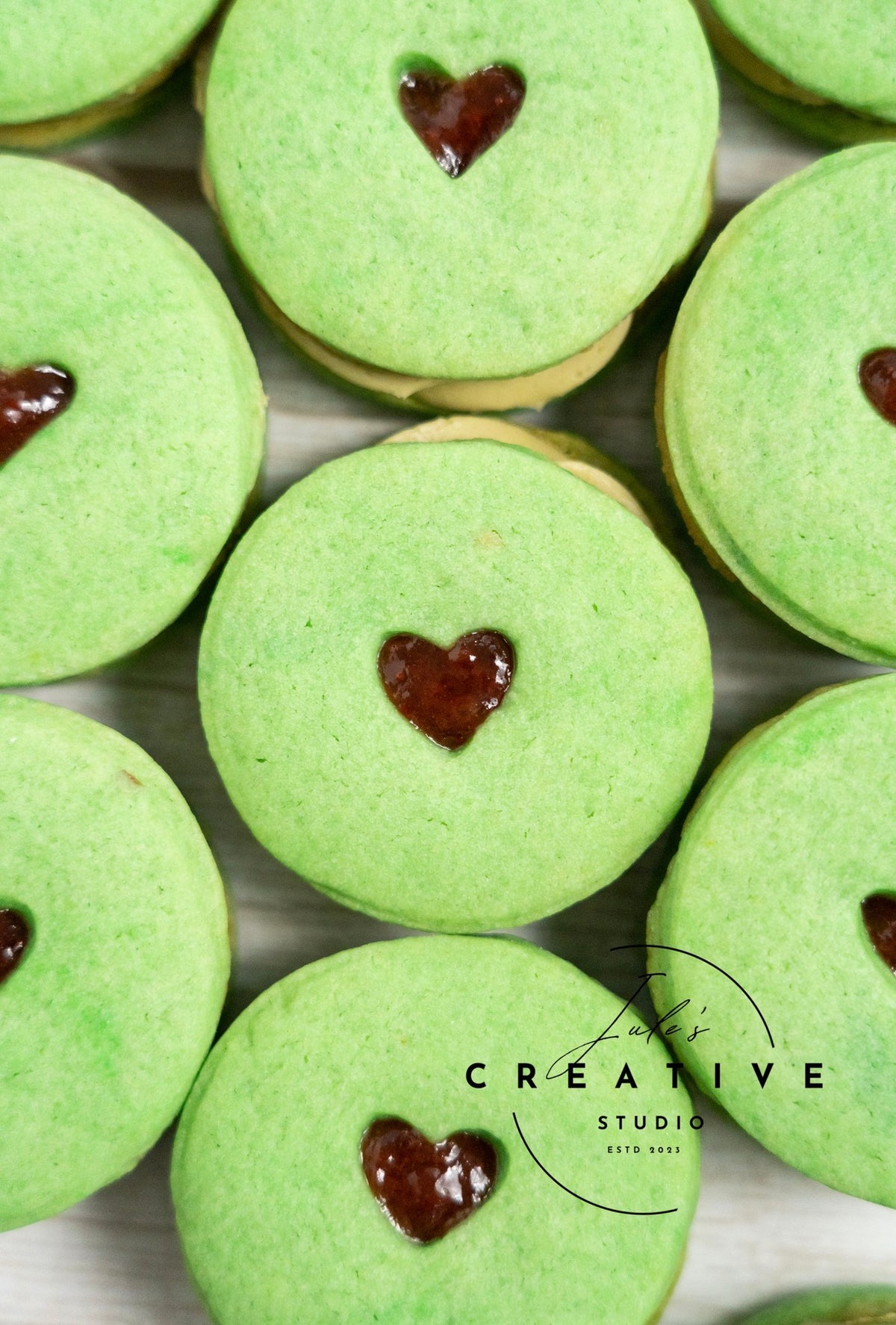 Grinch Themed Pistachio Cookies (Set 1)