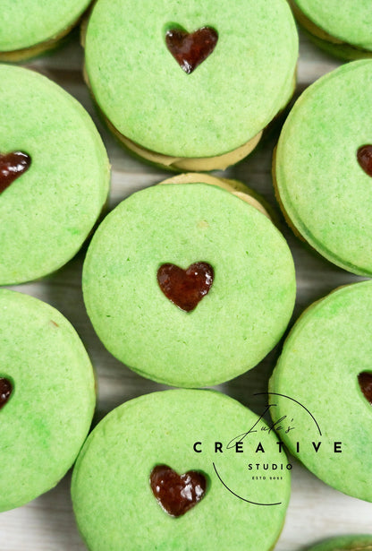 Grinch Themed Pistachio Cookies (Set 1)