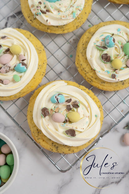 Lemon Poppy Seed Cookies with Cream Cheese Frosting (Exclusive recipe)