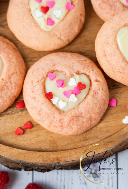 White Chocolate Raspberry Thumbprint Cookies (Set 3)