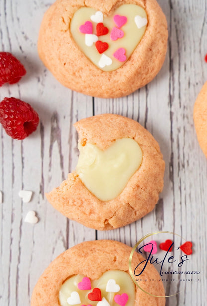 White Chocolate Raspberry Thumbprint Cookies (Set 3)