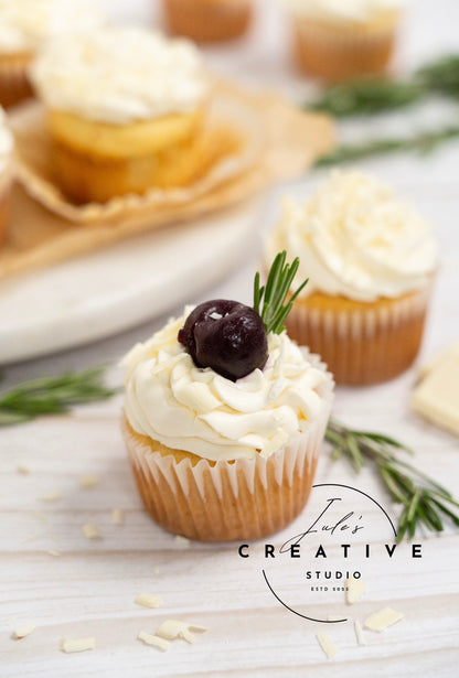 White Chocolate Cherry Cupcakes (Set 1)