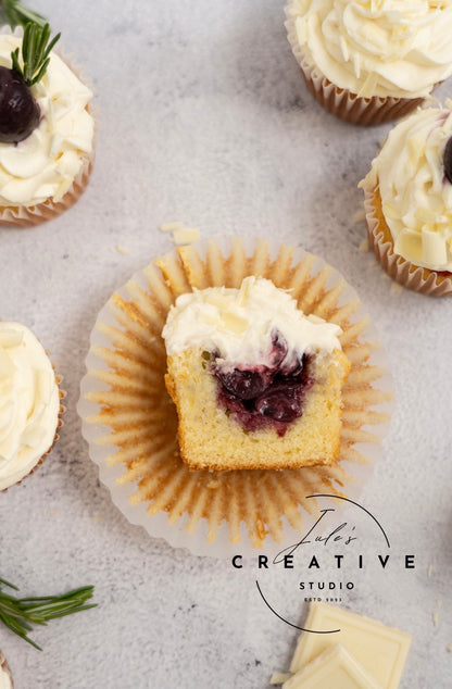White Chocolate Cherry Cupcakes (Set 2)