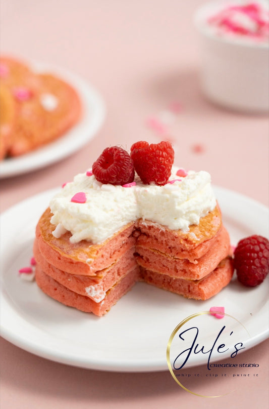 Raspberry Valentine’s Pancakes (Set 3)